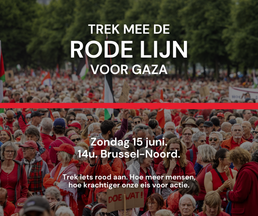 Trek mee de rode lijn voor Gaza