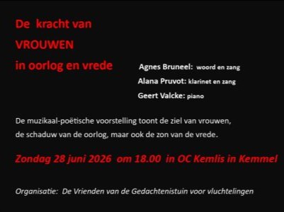 Wereldvluchtingendag: De kracht van vrouwen in oorlog en vrede - Muziektheater